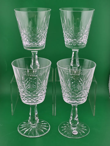 Set Of 4 Antique Waterford Crystal Kenmare Water Goblet Glasses 6 3/4" H