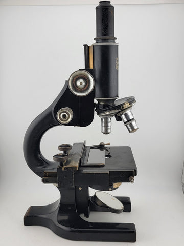 Large Vintage/Antique Spencer Buffalo USA Microscope W/Case & Multiple Parts