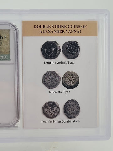 Ancient Judaea Alexander Jannaeus AE Prutah 103–76 BC Double Strike NGC