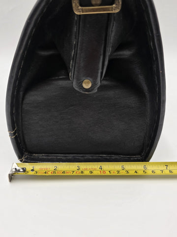 American West Brown Tooled Structured Leather Doctor Style Satchel Shoulder Bag