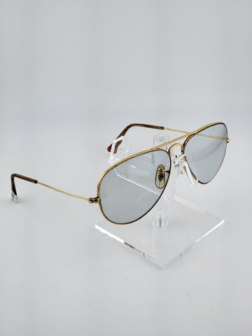 Vtg 1960's 58[]14mm VINTAGE B&L RAY-BAN ARISTA PHOTOCHROMIC AVIATOR SUNGLASSES