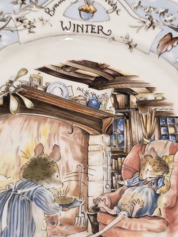 Brambly Hedge Winter Beaker Royal Doulton Tea Cup & 2 Plates 1983  Jill Barklem