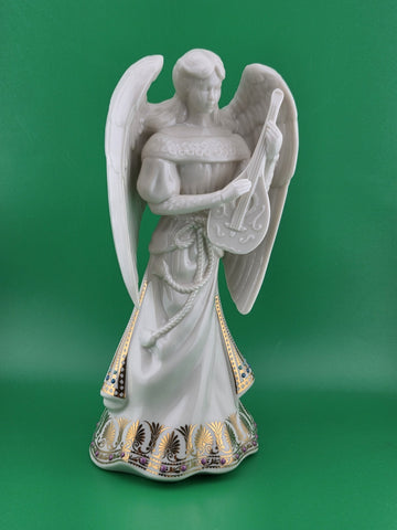 Lenox China Jewels Collection Angel of Harmony Ivory Porcelain & Gold Trim 9.5"