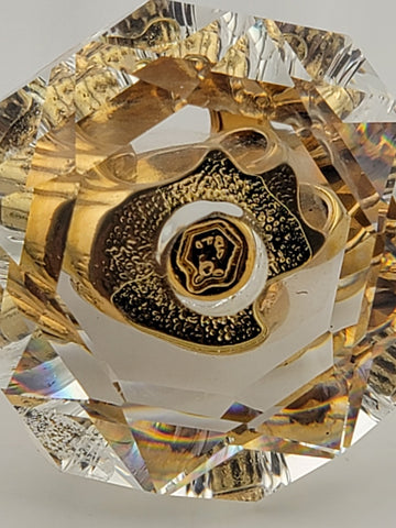 Lencia  Star Collection Austrian Lead Crystal/ 22 Carat Goldplated Metal Dolphin
