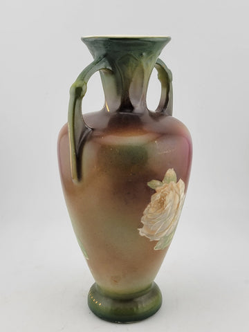 Antique ROBERT HANKE RH AUSTRIA Royal Wettina Floral PORCELAIN PORTRAIT VASE.