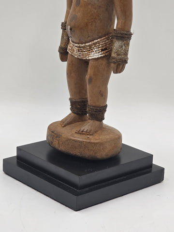 1940's Vintage Baule African Fertility Figure 15" Handcarved Wood Ivory Coast