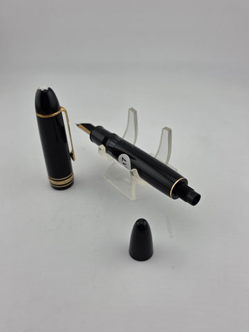 Montblanc 149 Fountain Pen, Tri-color 18C Broad Nib, late 1960s-Exc Condition