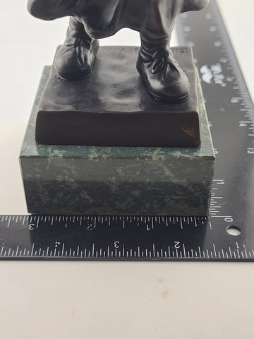 Giuseppe Ferrari, Italian(1840-1905) “Blindfold Girl” Bronze Sculpture on Marble