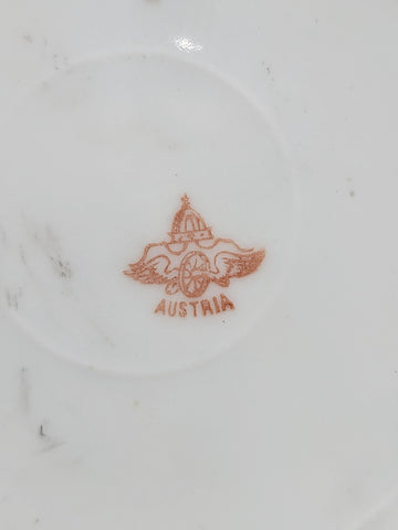 Set Of 3 19th C Antique Carlsbad Austria Porcelain Portrait Cabinet Plate 6.5 in