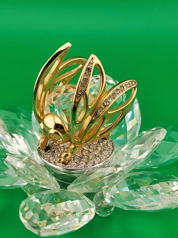 Vintage Swarovski Crystal "In Flight" Series - Bee Gold 7553NR100 (Retired) EUC