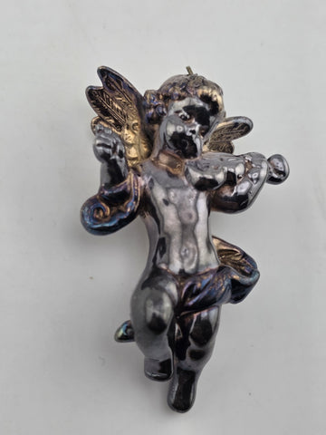 VINTAGE STERLING 925 ANGEL/CHERUB WITH WINGS PIN/19.3 GRAMS!
