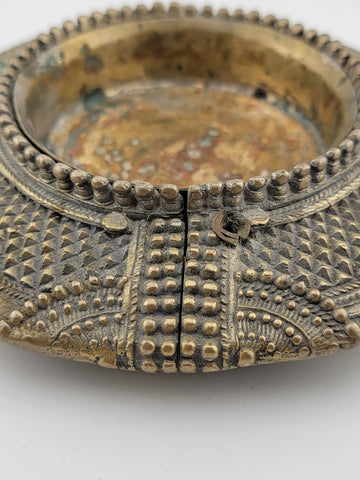 Rare Antique 19th c. African Tribal Bronze Slave Anklet Bracelet Bangle Ashtray.