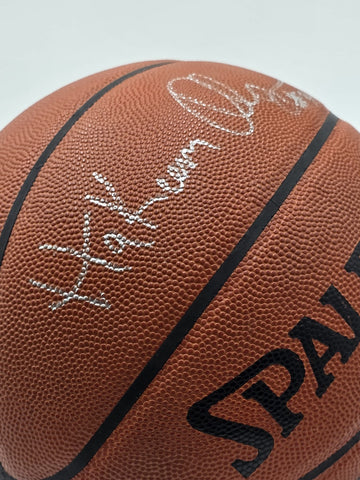 100% Original Hakeem Olajuwon Autographed Spalding Official  NBA Basketball.
