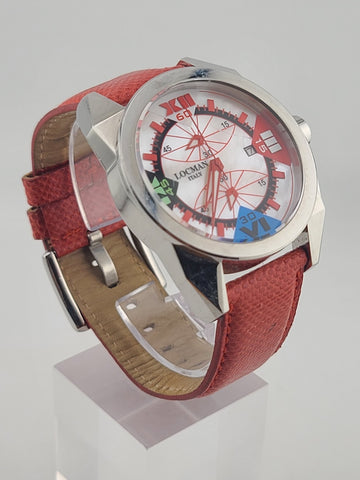LOCMAN Cavallo Pazzo Chronograph Mother-of-Pearl Quartz Watch REF 161 Mens 40x47
