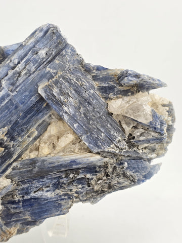 Large Blue Kyanite Crystal Cluster with Quartz Matrix Display. 1 Lb 6 Oz.