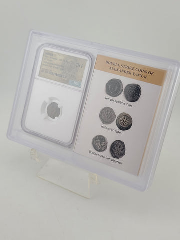 Ancient Judaea Alexander Jannaeus AE Prutah 103–76 BC Double Strike NGC