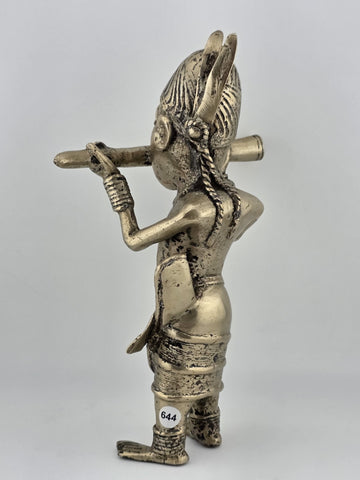 Rare Set Of 3 Monumental 19th C African Benin Oba Warrior Bronze Sculptures