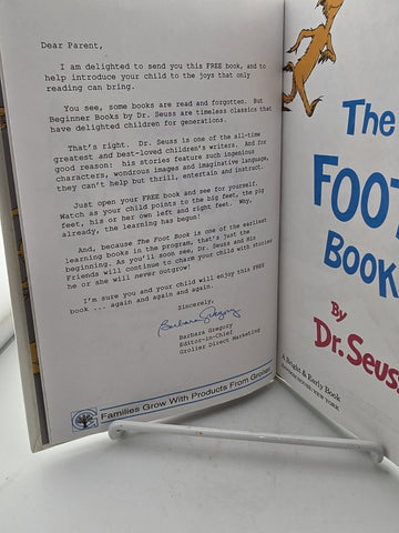 Vintage Hardcover: The foot book Dr. Seus 1st Book Club Edition Random House
