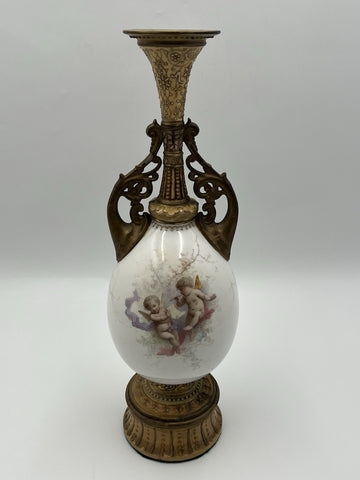 Rare Antique 19th C French Sevres Porcelain Ewer Bronze Ormolu & Hand Painted
