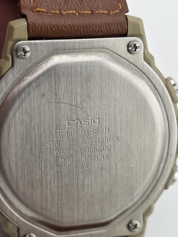 Vintage Casio W-87h Illuminator Digital Watch Men Grey Backlight 1536 W-87H