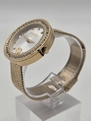 Versus Versace Carnaby Street Crystal Gold Mesh Women's 40mm Watch VSPCG3221
