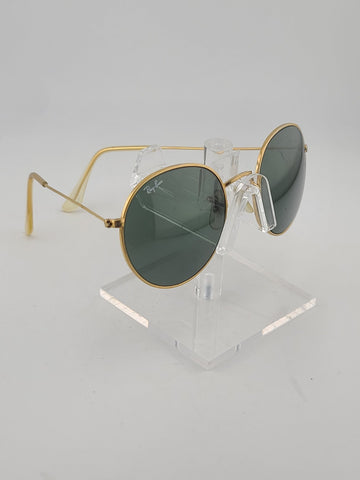 Rare 1980s 52/21mm VINTAGE B&L RAY BAN USA ROUND AVIATOR SUNGLASSES