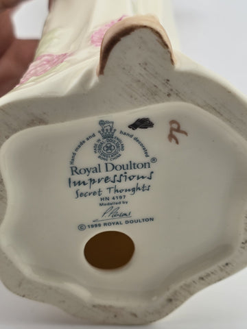 Vintage ROYAL DOULTON 1999 Figurine "Secret Thoughts" HN4197 Made in England.
