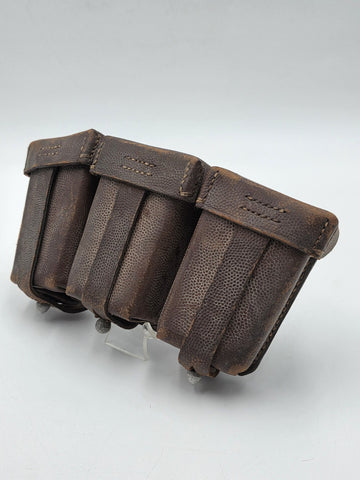 WWII German 1938 K98 Mauser Leather Ammo Pouch Karl Böcker Waldbröl Wehrmacht