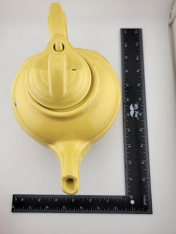 Antique  1930's Collectible HALL Canary Yellow  Art Deco Shape Teapot. VG Cond.