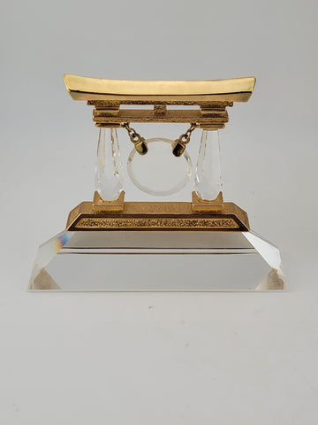 Rate Retired Japanese shrine figurine, gold plated with Swarovski ®️Cut Crystal