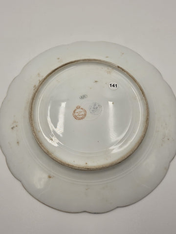 Stunning Rare 1844 Sevres Chateau des Tuilleries Plate Courting Couple Gold Tone