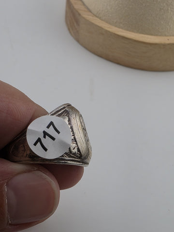 1940's Sterling Silver DeMolay Masonic Chevalier Ring Knights Templar Fraternal