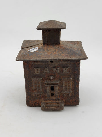 Antique ca. 1870 J.E. Stevens  Cast Iron Cupola  still bank , Good Condition