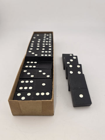 Vintage Dragon Double Six Dominoes by Halsam set No. 622 - 28 pieces - EXCELLENT