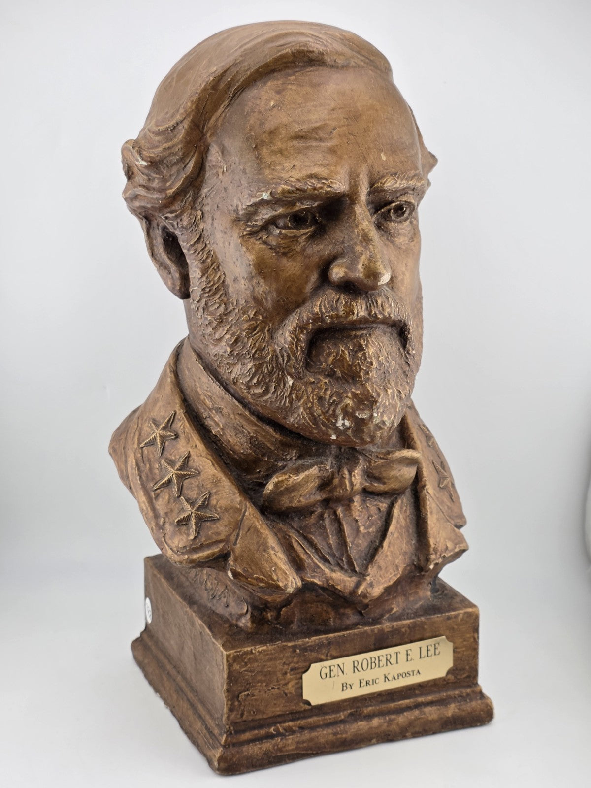 Vintage Collectibl Eric Kaposta 1999 Gen Robert E Lee Civil War Plaster Bust 12"