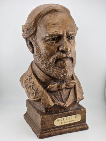 Vintage Collectibl Eric Kaposta 1999 Gen Robert E Lee Civil War Plaster Bust 12"