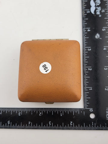 Vtg 1960's Phinney-Walker Desk Alarm Clock Brown Case White Face Wind-up. Works.