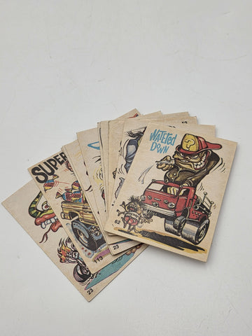 1970 Donruss Odd Rods Sticker Cards Lot of 12 Hot Rod Monster Rat Fink Style