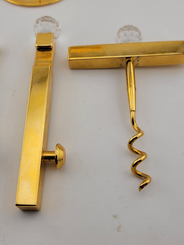 ViSet Of Valerio Albarello 24k Gold Electroplated Swarovski Crystal Cocktail Set