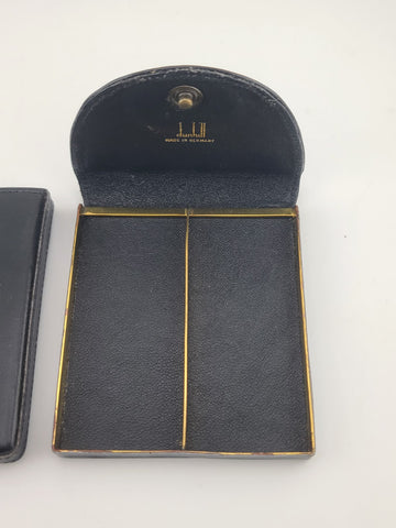 Vintage Authentic Collectible Alfred Dunhill Leather Cigarette Case W Gold Trim
