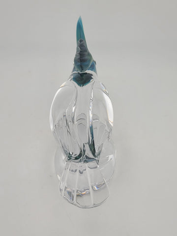 Vintage Royales de Champagne Frosted and Clear Crystal Cockatoo Bird Figurine