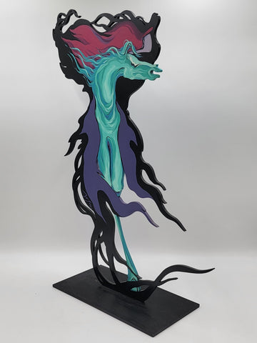 Rare Ltd Edition Bonnie Leibowitz Hand Painted Acrylic on Cast Iron 26/50. 24 In