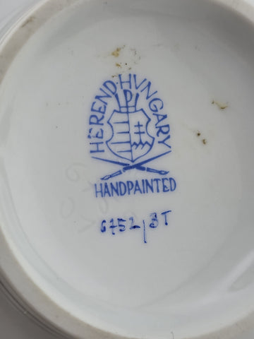 Herend Porcelain Printemps Perfume Bottle Butterfly Dauber Perfect & Elegant!