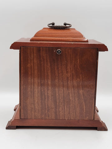 BEAUTIFUL ESKA WIND UP ESKA SHELF MANTEL CLOCK BRAZIL WESTMINSTER CHIMES. As-is.