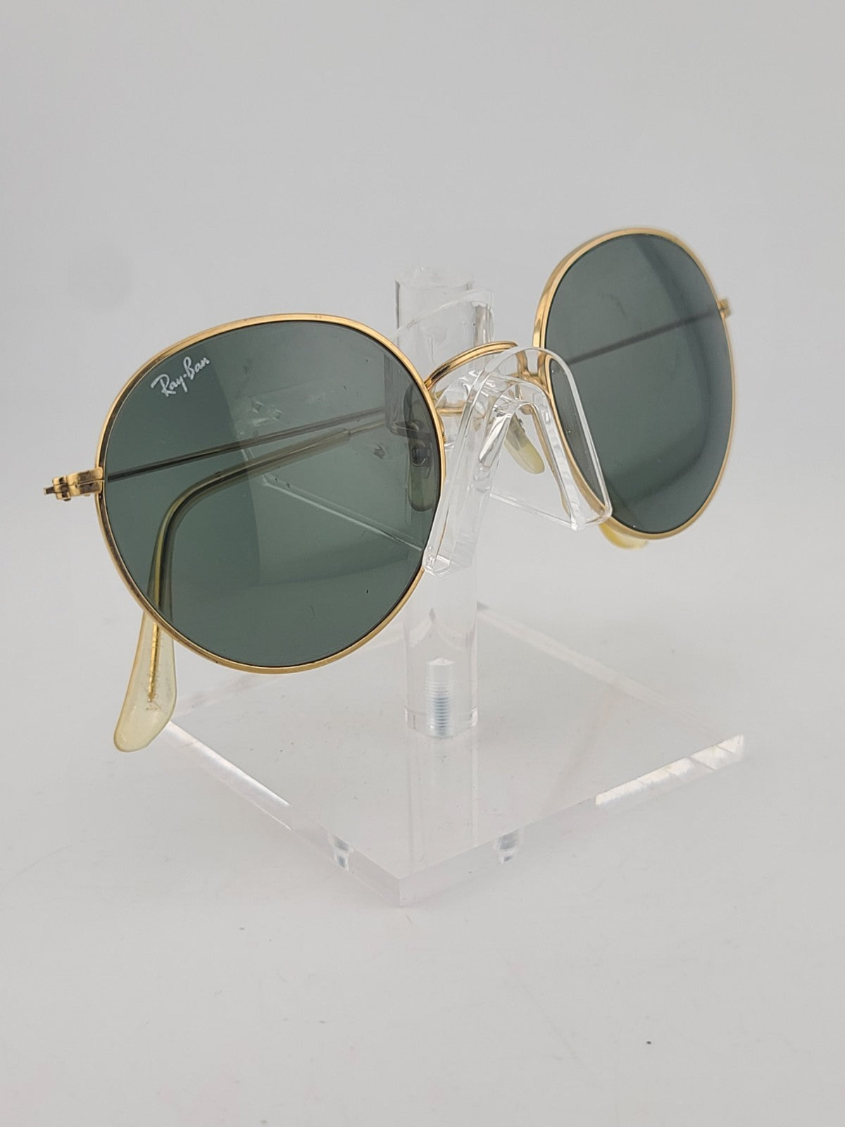 Rare 1980s 52/21mm VINTAGE B&L RAY BAN USA ROUND AVIATOR SUNGLASSES
