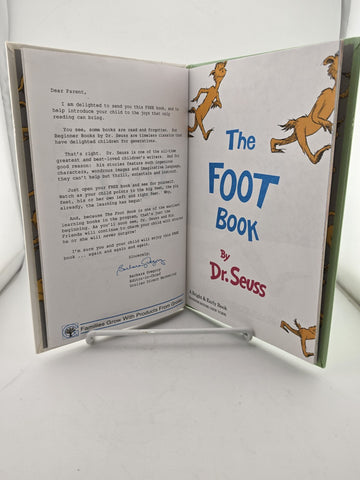 Vintage Hardcover: The foot book Dr. Seus 1st Book Club Edition Random House