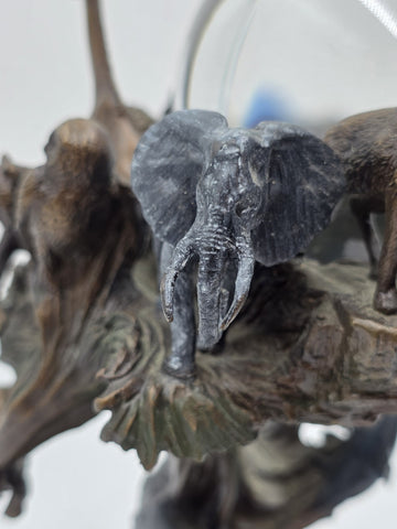 1950's Franklin Mint Guardians Of The World Crystal Ball By S.Lord Heavy Bronze.