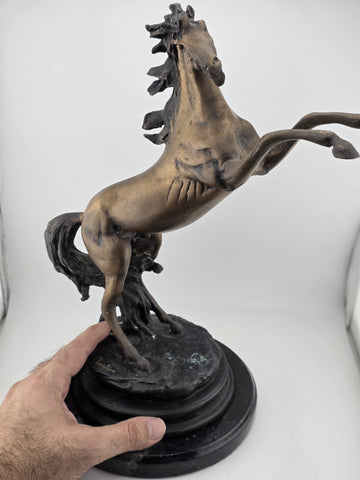Rare Antique JEAN LOUIS CHENILLON 19th Century Bronze Horse On Marble Base