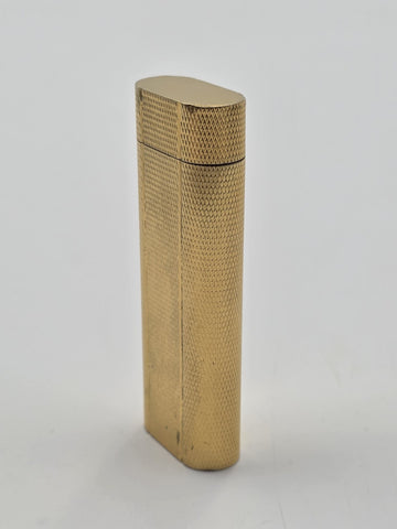 Vintage Cartier Paris Gold Tone Guilloche Flip Top Lighter Swiss Made 18072E