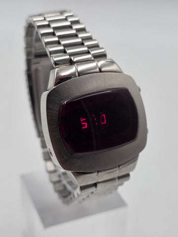 Rare Vintage 1960s Eagle USA EA101 LED Digital Watch Red Display Space Age Works